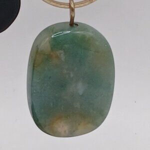 Amazonite Dangle Earrings Green Blue Brown